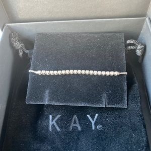 Sterling and diamond bracelet